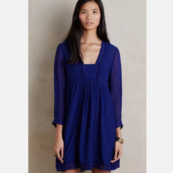 Anthropologie Vanessa Virginia North Star Sheer Boho Dress - Picture 4 of 13